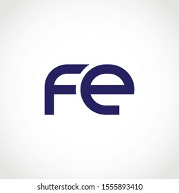 Letter F and E logo or FE initials logo template vector illustration.
