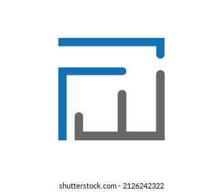 Letter F and E logo Geometric FE Logo Template.Creative and Modern Minimal Monogram Symbol with Quadrilateral Shape.