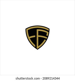 letter f e logo vector template emblem