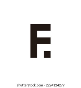 Letter F, E and r square geometric symbol simple logo vector