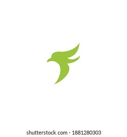 Buchstabe F Adler abstrakte Logo-Design, Vektorgrafik-Vorlage