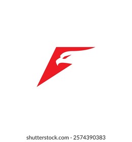 Letter F Eagle Logo vector Illustration