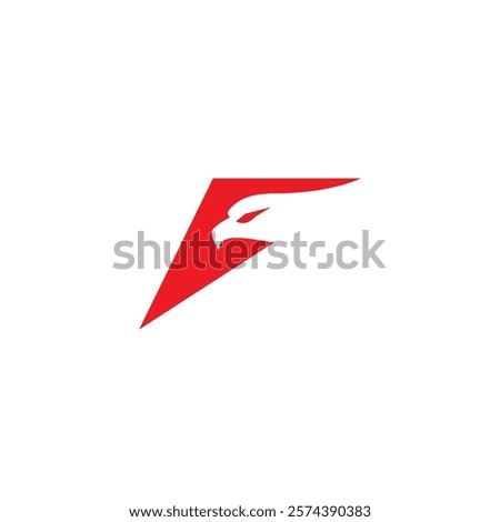 Letter F Eagle Logo vector Illustration