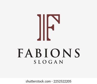 Letter F Elegante Luxus Classic Vintage Classy Line Art Minimalist Monogram Vector Logo Design