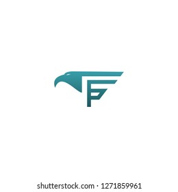Letter F Falcon Hawk Creative Abstract Business Logo