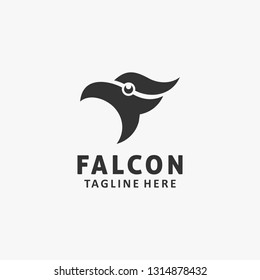Letter F falcon logo design
