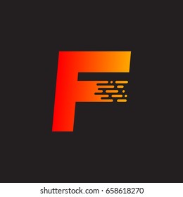 Letter F with Fast logo, Speed, Moving and Quick, Digital and Technology for your Corporate identity