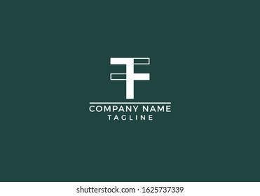 Letter F FF logo initial based icon unique creative minimal graphic company abstract design in vector editable file.