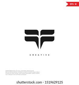 Letter F FF simple Logo icon. Premium Line Alphabet Monochrome Monogram emblem. Vector graphic design template element. Graphic Symbol for Corporate Business Identity. 