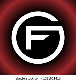 letter F FG GF FO OF FC CF vector logo design