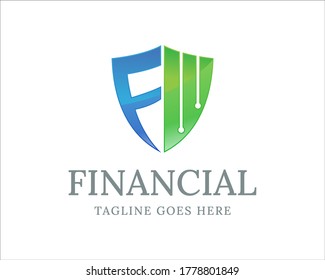Letter F With Financial Business logo Inspiration, Vector, Template