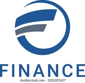 Letter F financial logo design