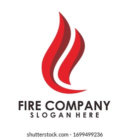 Letter F. Fire design concept