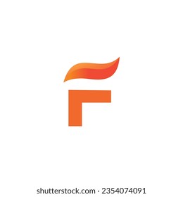 Plantilla de vector de icono de logotipo de incendio de carta F