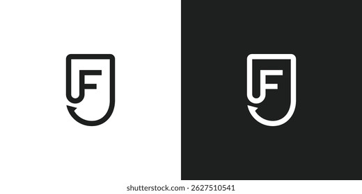 Letter F Fishing Hook Logo Design