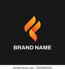 Letter F Flame Logo Concept