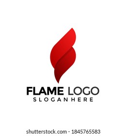 Letter F Flame modern abstract logo stock design vector Illustration