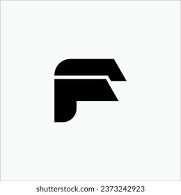  letra F elegante plano monograma marca moderna logotipo único