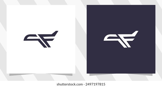 letter f with flight logo design