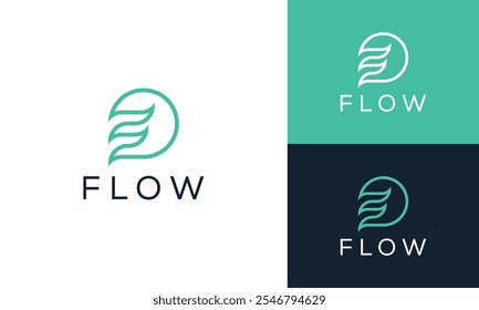 Inspiración de diseño de logotipo de flujo de letra F