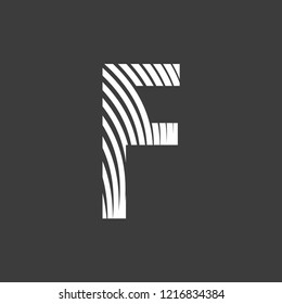 letter F font typography art deco 20s on gray background editable vector