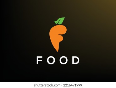 Letter F Food Logo Design Template