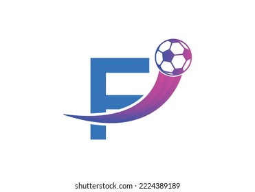 Letter F Football Logo Design Vector Template. Football Club Symbol. business, and company identity.