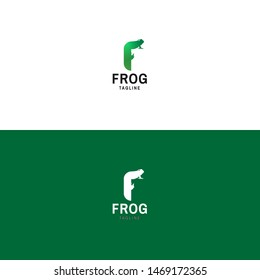 Letter F Frog Logo Design