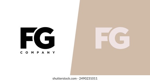 Letter F and G, FG logo design template. Minimal monogram initial based logotype.