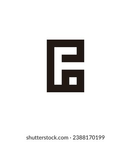 Letter F and G square geometric symbol simple logo vector