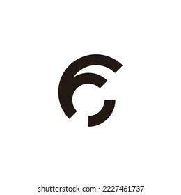 Letter F and G unique geometric symbol simple logo vector