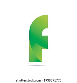 letra f gradiente 3d vector de logotipo para empresas