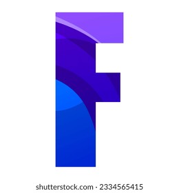 letter F gradient  icon logo design 