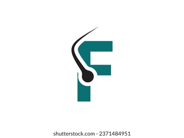 Letter F Hair Treatment Logo Design Vector Template. Dermatology Logo Design, Hair Care Treatment