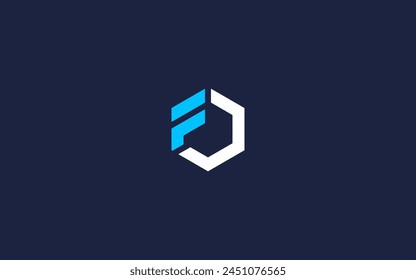 letter f with hexagon logo icon design vector design template inspiration
