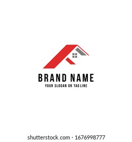 letter F home logo design vector template