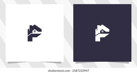 letter f with home logo design