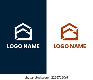 letter f with home mark business logo design template