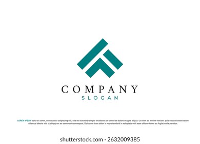 letter f house real estate modern abstract minimal logo