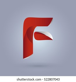 Letter F icon design and elegant typographic concept icon. white line