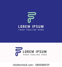 Letter F icon and logo template. New design, elegant, and simple typographic . purple