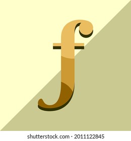 Letter F icon and logo template. New design and elegant typographic concept. Two Colour. File EPS.