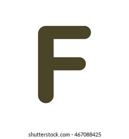 Letter F Icon Vector
