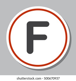 Letter F Icon Vector