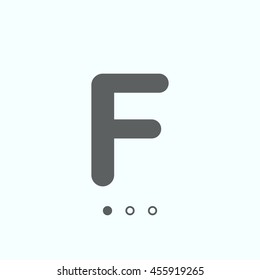 letter f Icon, vector, icon flat