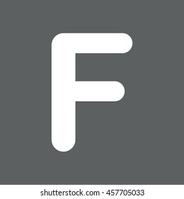 letter f Icon, vector, icon flat