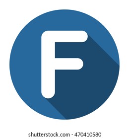 letter f Icon, vector, icon flat