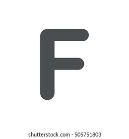 Letter F Icon Vector flat design style