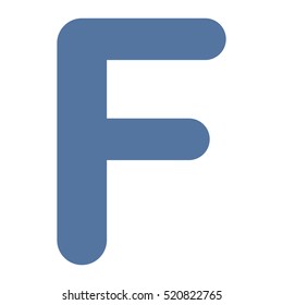 Letter F Icon Vector flat design style