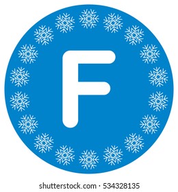 Letter F Icon Vector flat design style